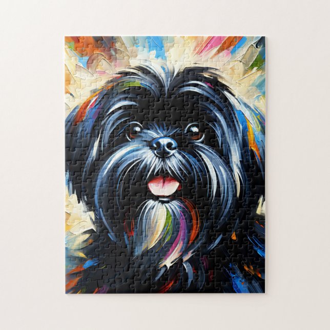 Quebra-cabeça Lhasa Apso Dog Acrylic Impressão Dog Lover Gift (Vertical)