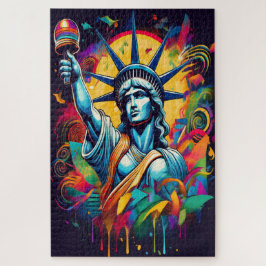 Quebra-cabeça Liberty Rising – Uma Ousada Homenagem Moderna à Li