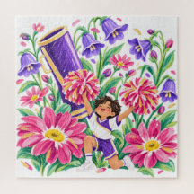 Líder Floral Roxo Rosa Presente de Cheer Esportes