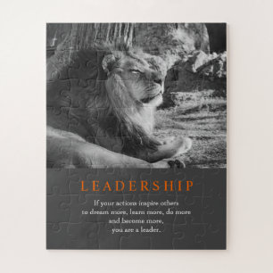 Quebra-cabeça Liderança Motivacional Trendational Lion Black & W