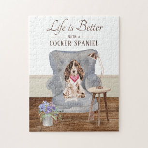 Quebra-cabeça Life Is With A Cocker Spaniel Jigsaw Puzzle