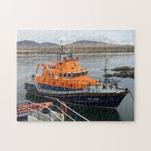 Quebra-cabeça Lifeboat em Port Askaig, Ilha de Islay, Escócia