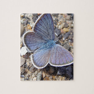 Quebra-cabeça Light blue butterfly jigsaw puzzle