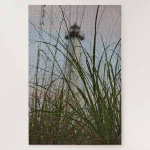 Quebra-cabeça LIghthouse em Sawgramínea Beach - 20x30 - 1014 pcs