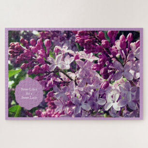Quebra-cabeça Lilacs adoráveis para uma doce senhora
