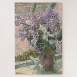 Quebra-cabeça Lilacs em Window por Mary Cassatt American Painter