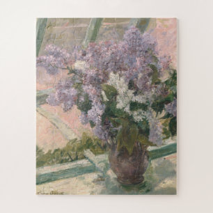 Quebra-cabeça Lilacs in Window by Mary Cassatt American Painter