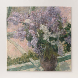 Quebra-cabeça Lilacs na janela por Mary Cassatt American Painter