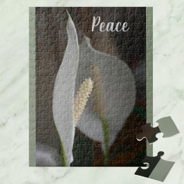 Quebra-cabeça Lily Botânica Floral Fotográfica Branca