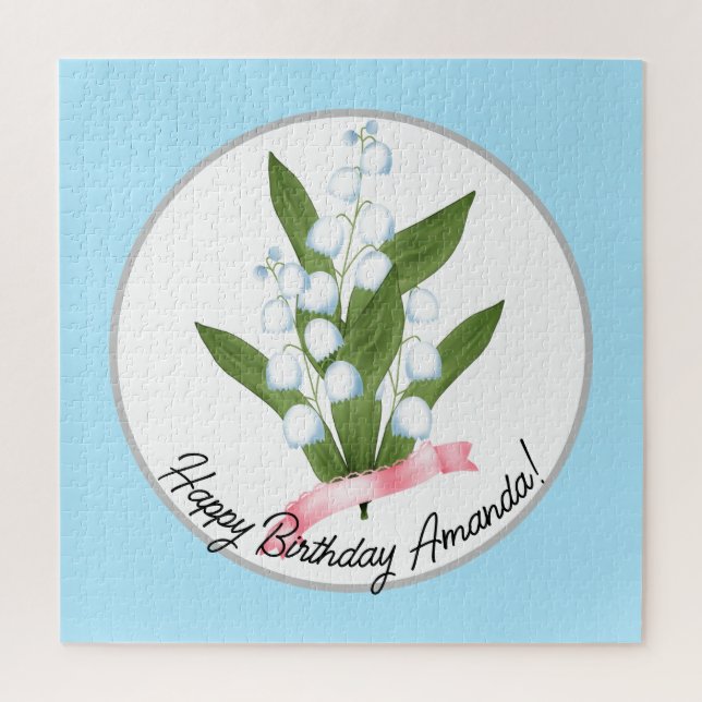 Quebra-cabeça Lily do vale, retrô (Vertical)