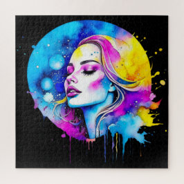 Quebra-cabeça Linda Abstrato de Aquarela