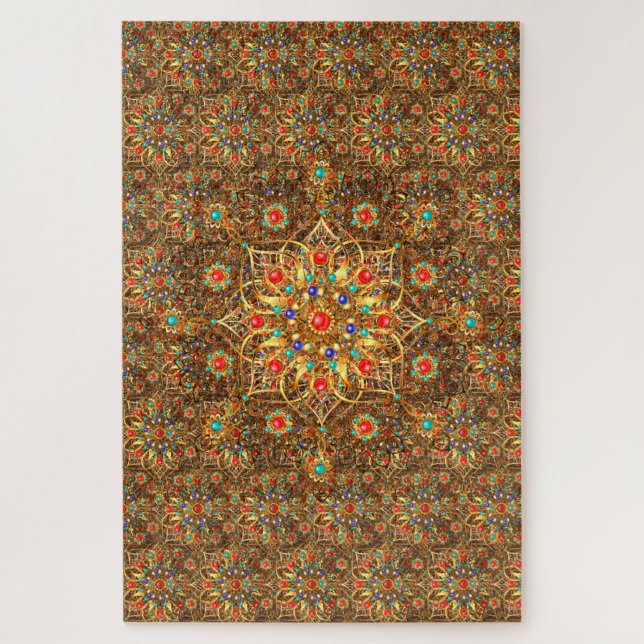 Quebra-cabeça Linda Arte Flor Mandala (Vertical)