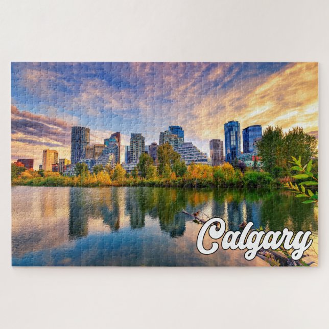 Quebra-cabeça Linda Calgary, Alberta, Canadá (Horizontal)