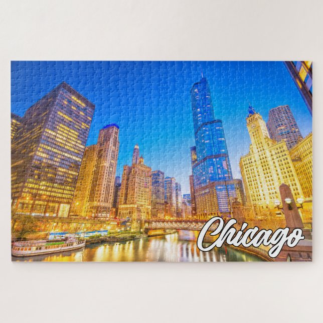 Quebra-cabeça Linda Chicago, Illinois, Estados Unidos (Horizontal)