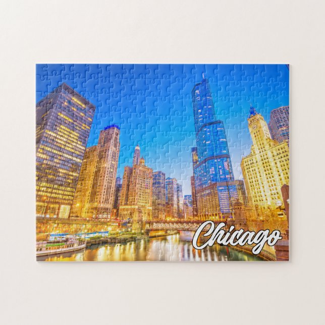 Quebra-cabeça Linda Chicago, Illinois, Estados Unidos (Horizontal)