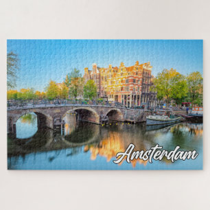 Quebra-cabeça Linda Cidade De Amsterdã, Holanda