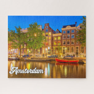 Quebra-cabeça Linda Cidade De Amsterdã, Holanda