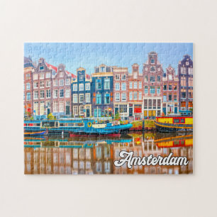 Quebra-cabeça Linda Cidade De Amsterdã, Holanda