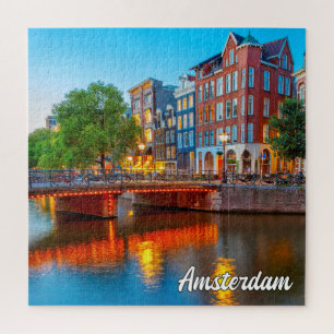 Quebra-cabeça Linda Cidade De Amsterdã, Holanda