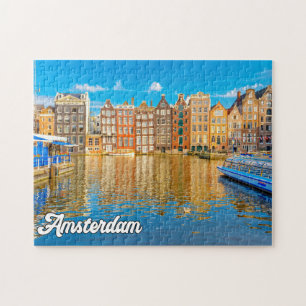 Quebra-cabeça Linda Cidade De Amsterdã, Holanda