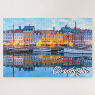 Quebra-cabeça Linda Cidade De Copenhagen, Dinamarca