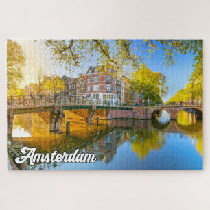 Quebra-cabeça Linda Cidade Icônica De Amsterdã, Holanda