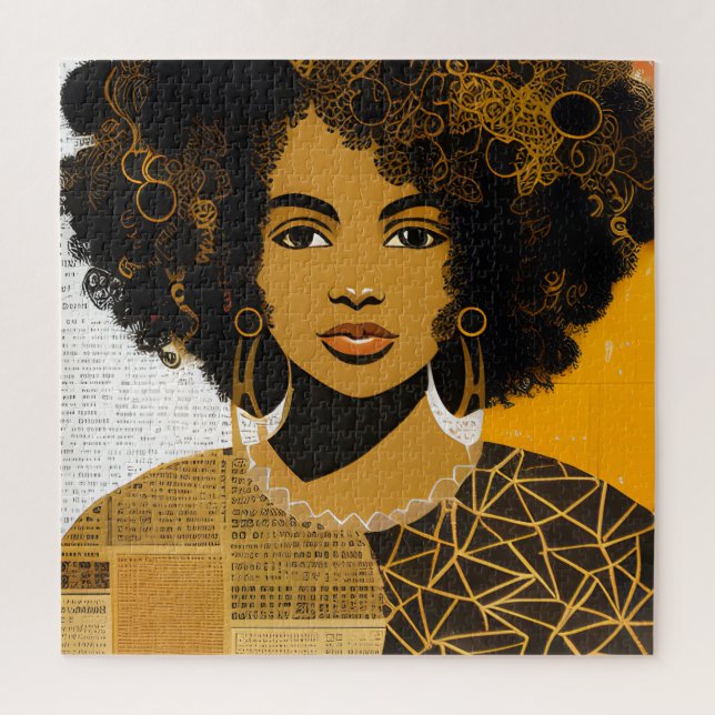Quebra-cabeça Linda Colagem de Mulheres Afro-Americanas de Cabel (Vertical)