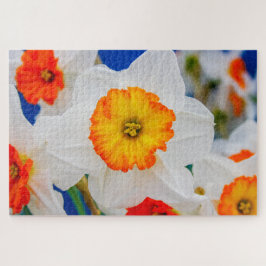 Quebra-cabeça Linda flor branca e laranja