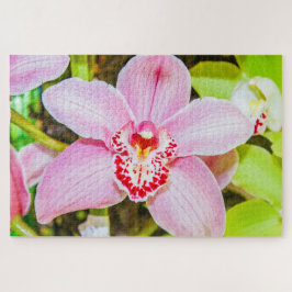 Quebra-cabeça Linda flor roxa e branca