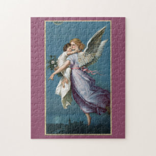 Quebra-cabeça Linda pintura do Anjo Guardião