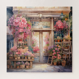 Quebra-cabeça Linda Watercolor Floral Storefront