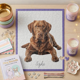 Quebra-cabeça Lindo Labrador Retriever Chocolate Personalizado