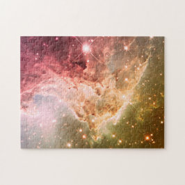 Quebra-cabeça Lindo Nebulosa Ombre Rosa Laranja Sonhador