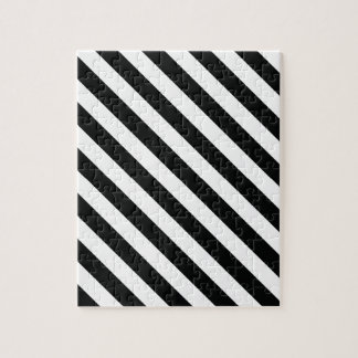 Quebra-cabeça Linha geométrica preto e branco teste padrão