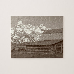 Quebra-cabeça Linha Mórmon - Montanhas Grand Teton - 8x10 - 110 