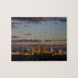 Quebra-cabeça Linha Panorâmica Cleveland Skyline