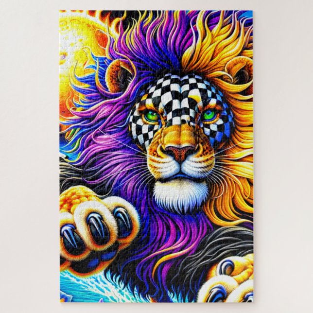 Quebra-cabeça Lion Art (Vertical)