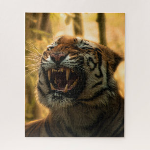 Quebra-cabeça Lion Yawning Majtic King da Selva