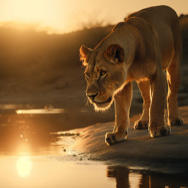 Quebra-cabeça Lioness faz uma pausa no Sunset Jigsen Quebra-cabe