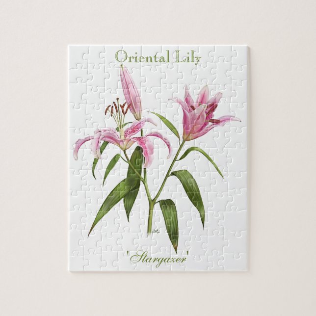 Quebra-cabeça Lírio Oriental - Stargazer (Vertical)