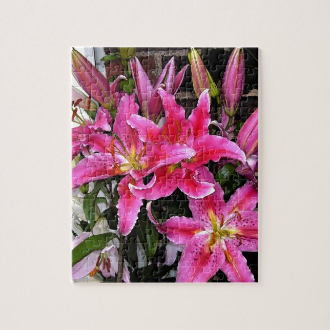 Quebra-cabeça Lírio Stargazer Rosa (Vertical)