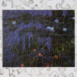 Quebra-cabeça Lírios de Claude Monet, Impressionismo venenoso<br><div class="desc">Lírios d'água (1915) de Claude Monet é uma pintura típica de arte do impressionismo vintage. Os tons mais escuros implicam que ele pintou esta obra-prima à noite. Uma das muitas pinturas de lírio-d'água que Monet pintou pelo lago em seu jardim floral da primavera em Giverny, França. Sobre o artista: Claude...</div>