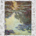 Quebra-cabeça Lírios de Claude Monet, Vintage Fine Art<br><div class="desc">Lírios de Claude Monet é uma pintura típica de arte do impressionismo vintage que apresenta lírios em um lago no jardim de Monet em sua casa em Giverny, França. As reflexões das árvores salgadas estão na água com um pôr do sol. Claude Monet gostava de pintar "en plein air" ou...</div>