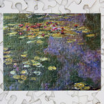 Quebra-cabeça Lírios de Claude Monet, Vintage Nature Art<br><div class="desc">Lírios de Claude Monet é uma pintura típica de arte impressionista vintage, com flores aquáticas em um lago no jardim de Monet em sua casa em Giverny, França. Flores bonitas flutuam na água e árvores salgadas verdes chorando estão lançando um reflexo. Claude Monet gostava de pintar "en plein air" ou...</div>