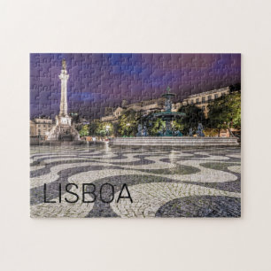 Quebra-cabeça Lisboa Portugal Rossio Square Holiday Souvenir