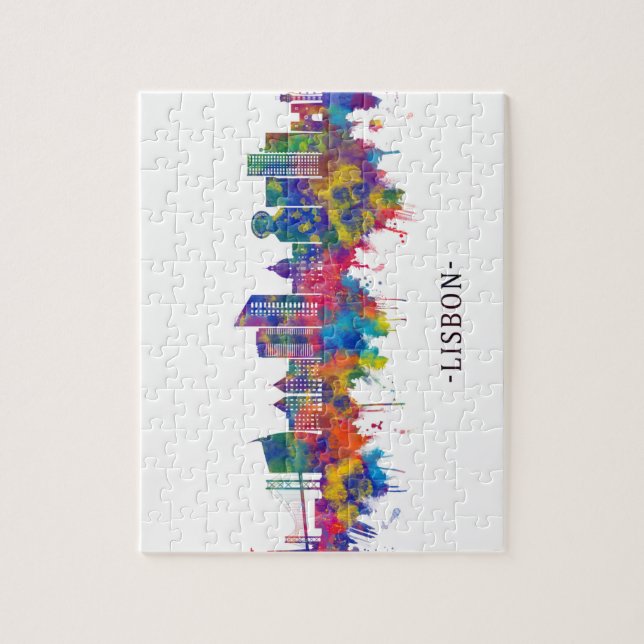 Quebra-cabeça Lisboa Portugal Skyline (Vertical)