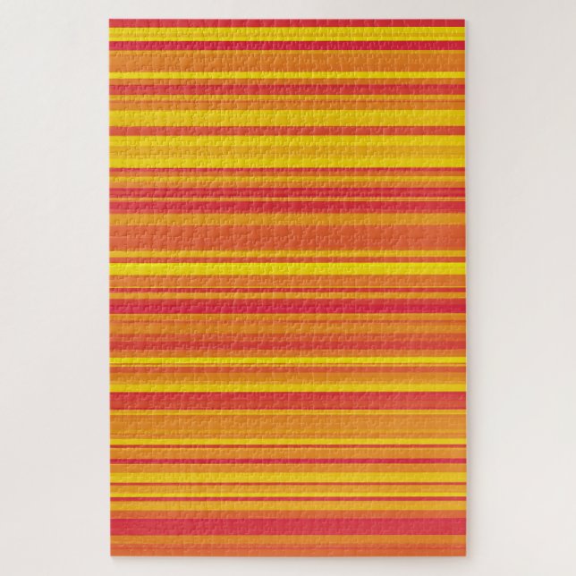 Quebra-cabeça Listras Laranja Vermelho Amarelo (Vertical)