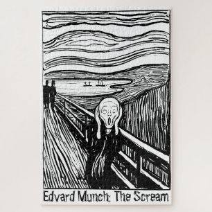 Quebra-cabeça Litografia de Edvard Munch O Grito Arte 1000 Peças