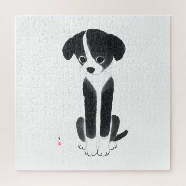 Quebra-cabeça Little Ink Pup – Edição Desafio Branco (Vertical)
