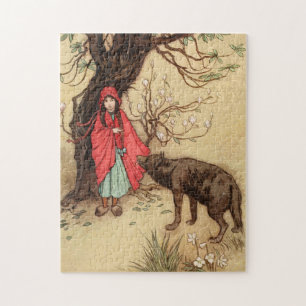 Quebra-cabeça Little Red Riding Hood And Wolf Vintage